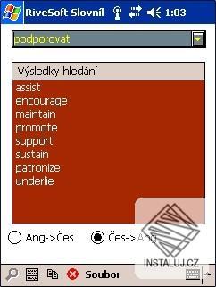 Anglicko - český slovník pro PocketPC