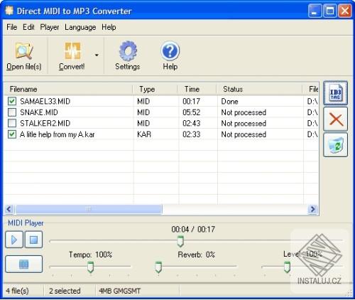 Direct MIDI to MP3 Converter
