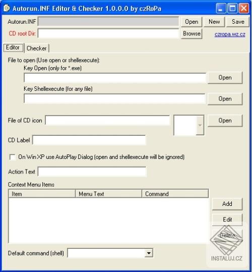 Autorun.INF Editor & Checker