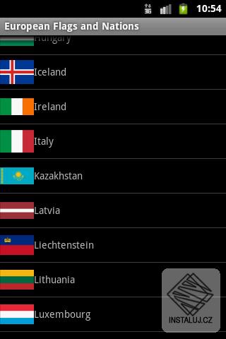 Vlajky států - Evropa - pro Android
