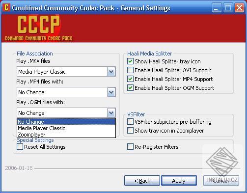 CCCP Combined Community Codec Pack