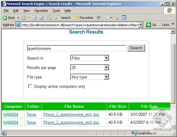 Network Search Engine