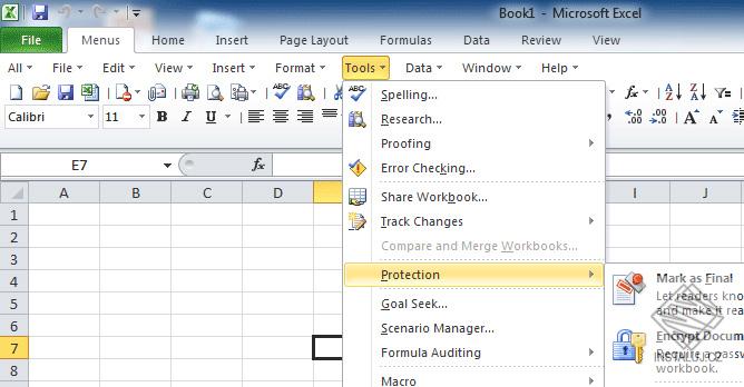 Classic Menu for Office Home and Student 2010