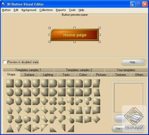 3D Button Visual Editor