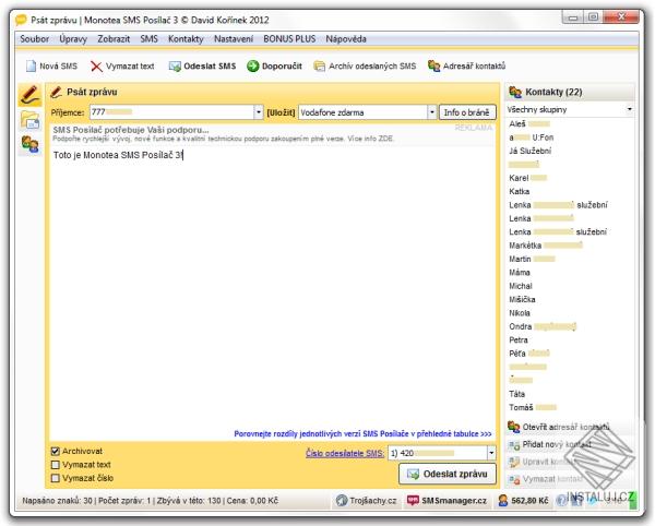 Monotea SMS Posílač