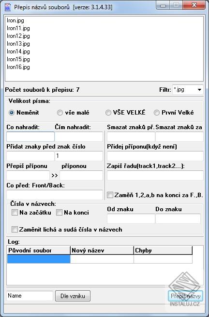 Přepis názvů souborů
