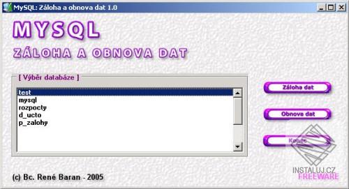 MYSQL: Záloha a obnova dat