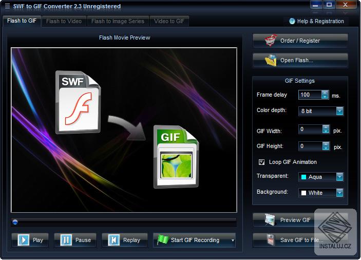 SWF-AVI-GIF Converter