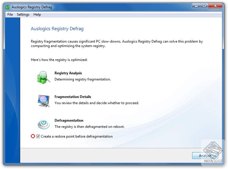 Auslogics Registry Defrag