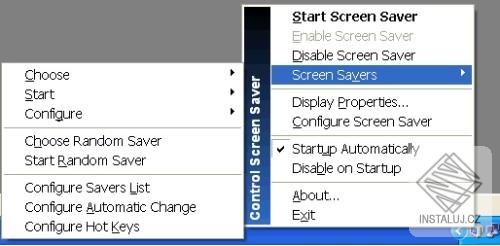 Control Screen Saver