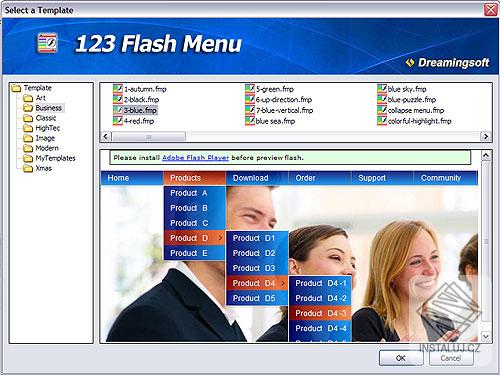 123 Flash Menu
