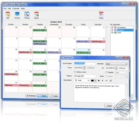 CoffeeCup Web Calendar