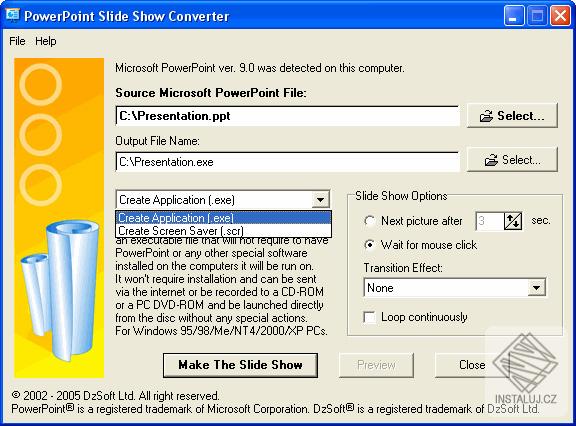 PowerPoint Slide Show Converter