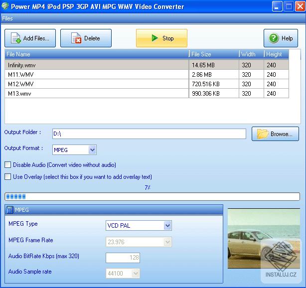 Power MP4 iPod PSP 3GP AVI MPG WMV Video Converter