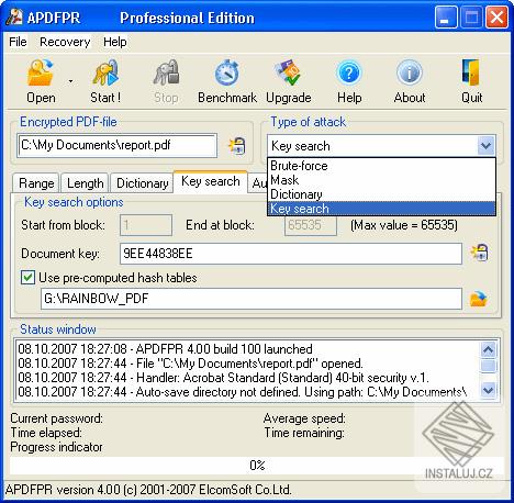 Advanced PDF Password Recovery