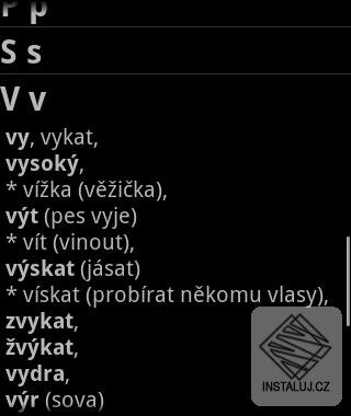 Vyjmenovaná slova zdarma Android software