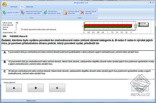 Zbrojní průkaz - testy