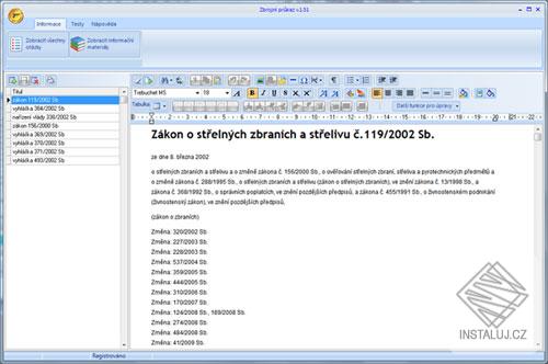 Zbrojní průkaz - testy