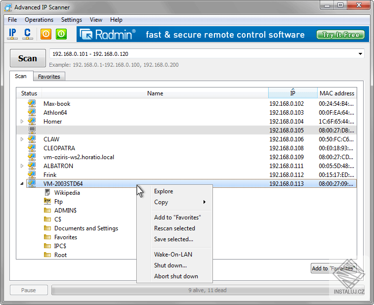 Advanced IP scanner