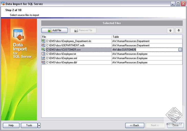 EMS Data Import for SQL Server