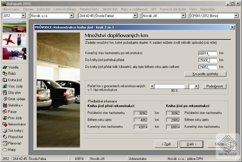 Autopark - Kniha jízd & Cestovní příkazy START