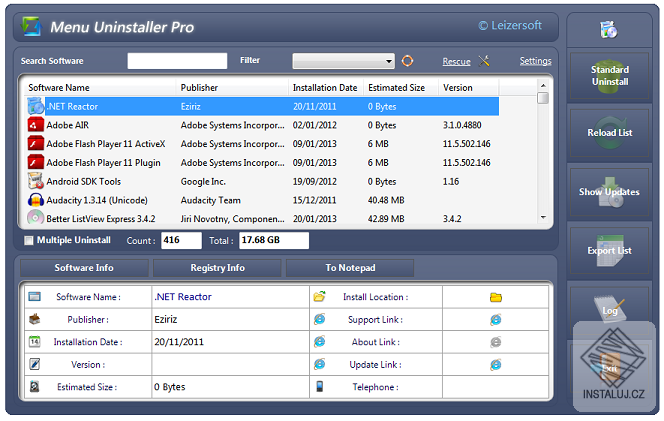 Menu Uninstaller Pro
