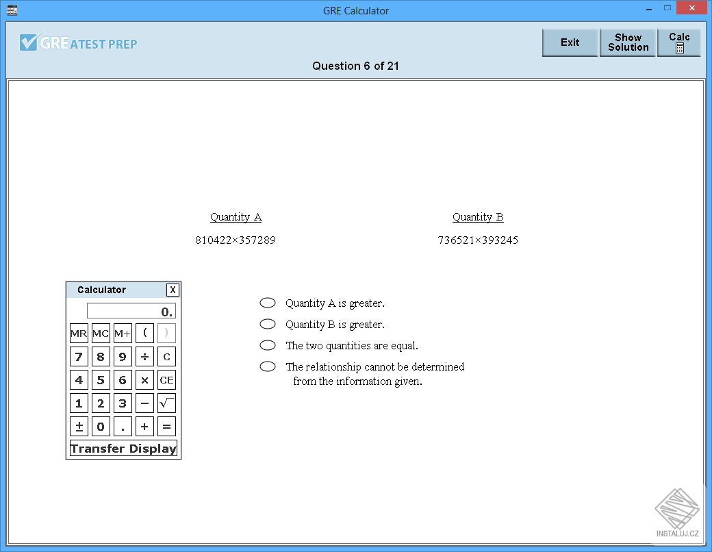 GRE Calculator