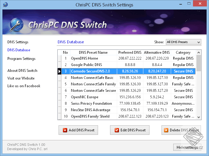 ChrisPC DNS Switch