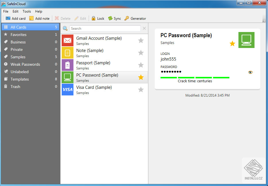 SafeInCloud Password Manager