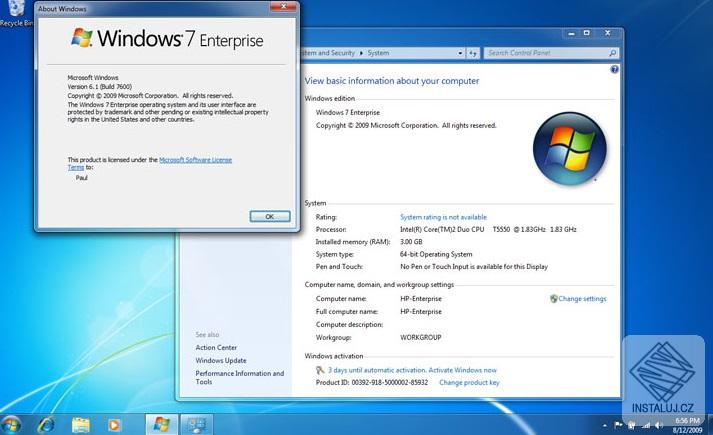 Windows 7 Enterprise 64-bit