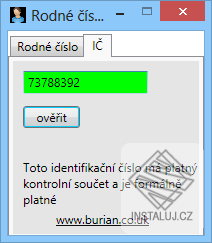 Rodné číslo a IČ