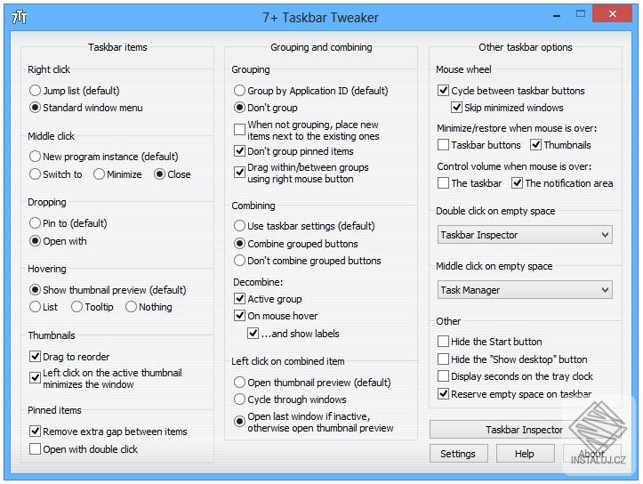 7+ Taskbar Tweaker