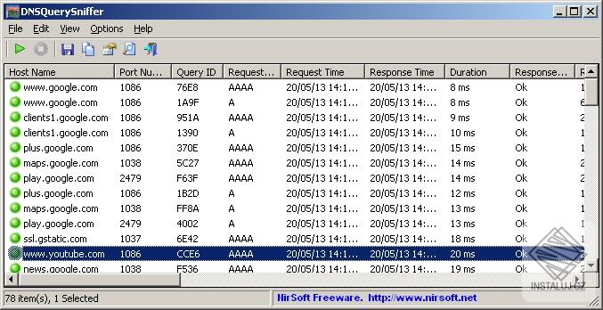 DNSQuerySniffer