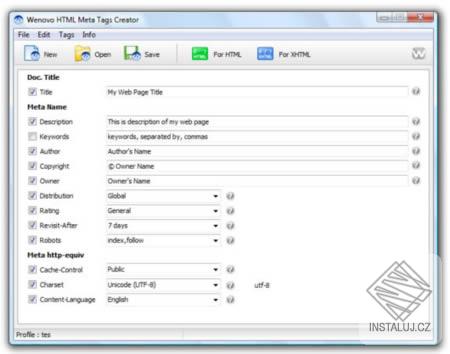 HTML Meta Tags Creator