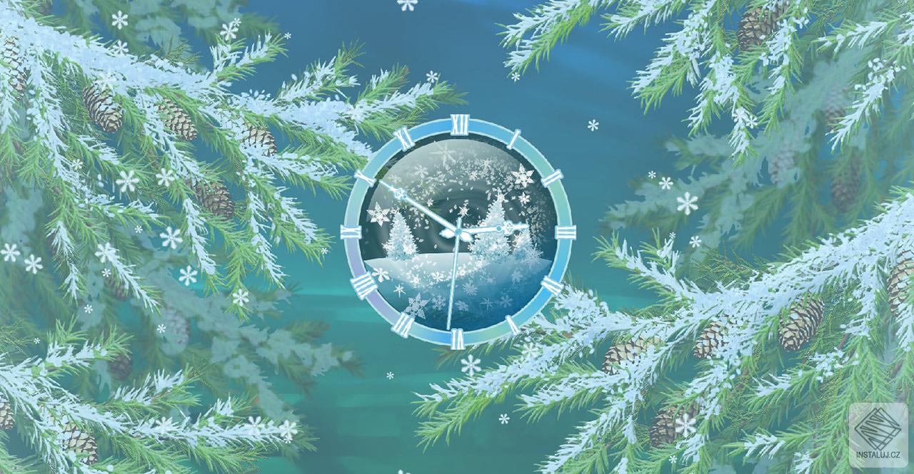 Furry Christmas Clock screensaver
