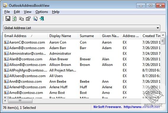 OutlookAddressBookView