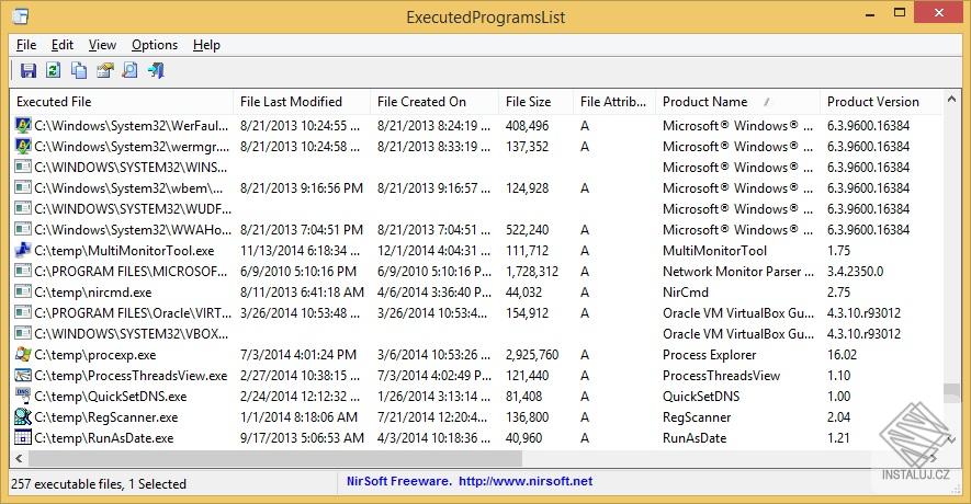 ExecutedProgramsList