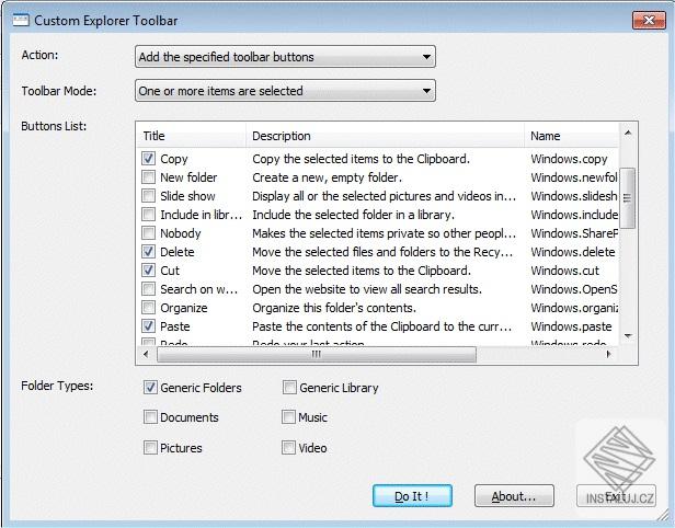 CustomExplorerToolbar