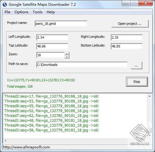 Google Satellite Maps Downloader