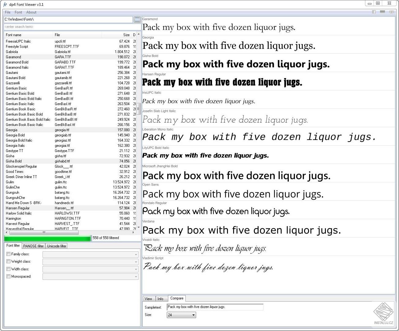 dp4 Font Viewer