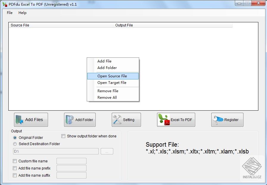 PDFdu Excel To PDF