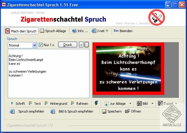 Zigarettenschachtel-Spruch