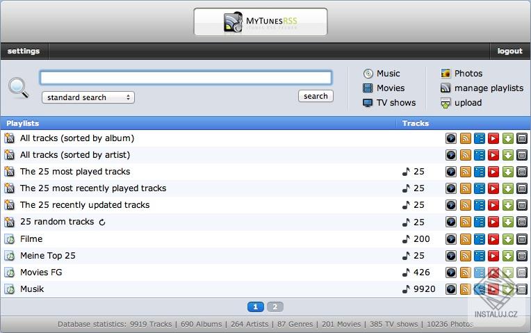 MyTunesRSS Server