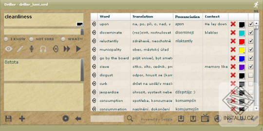 Driller Vocabulary