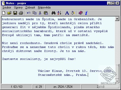 Notes - T. Hanzák