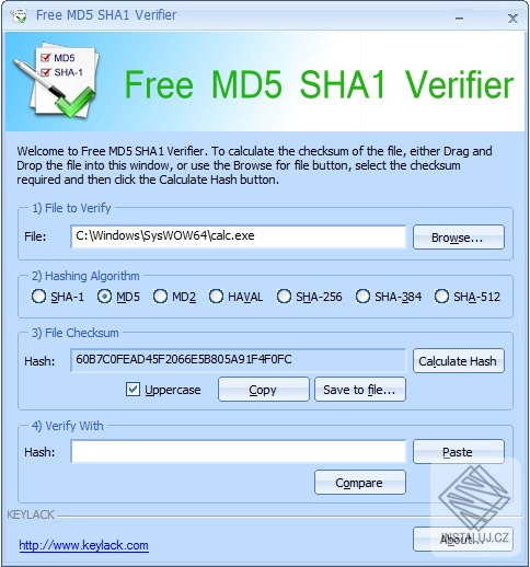 Free MD5 SHA1 Verifier