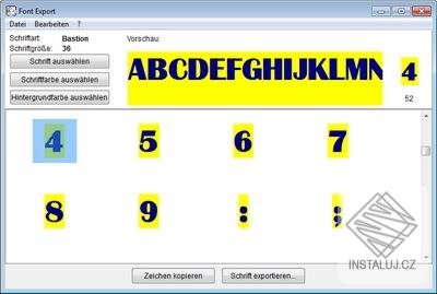 Alternate Font Export