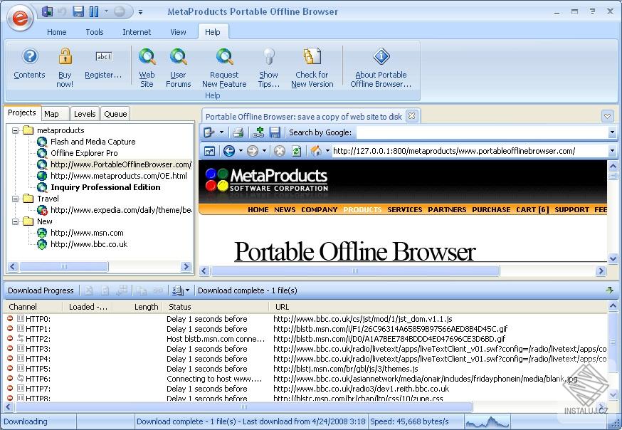 Portable Offline Browser