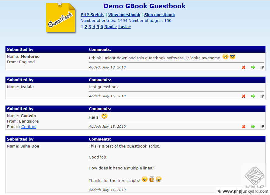 GBook - PHP Guestbook