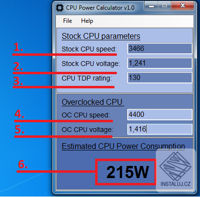 CPU Power Calculator